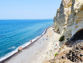 Katharos beach on Santorini.