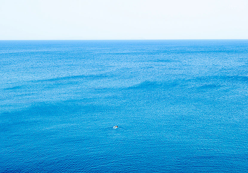 The best beaches in Santorini. Koloumpos beach. 