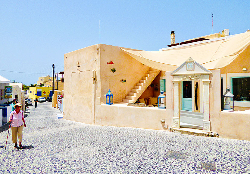 Megalochori on Santorini in the Cyclades.