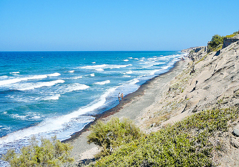 Paradisos beach is one of the least known beaches on Santorini.