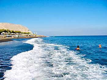 Perivolos beach on Santorini.