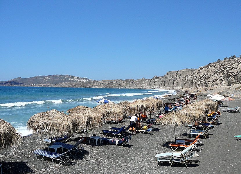 The best beaches in Santorini. Vlychada beach. 