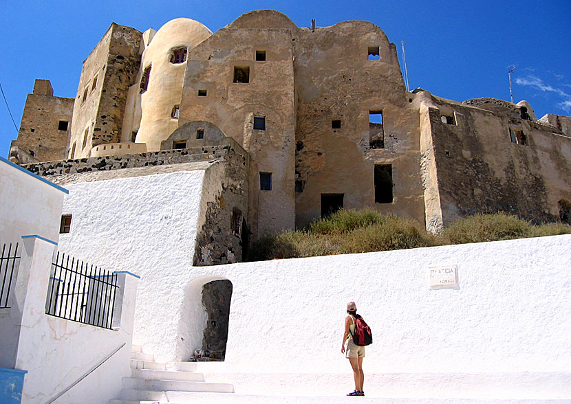 Don't miss the unique village of Kastelli when you travel to Perissa on Santorini.