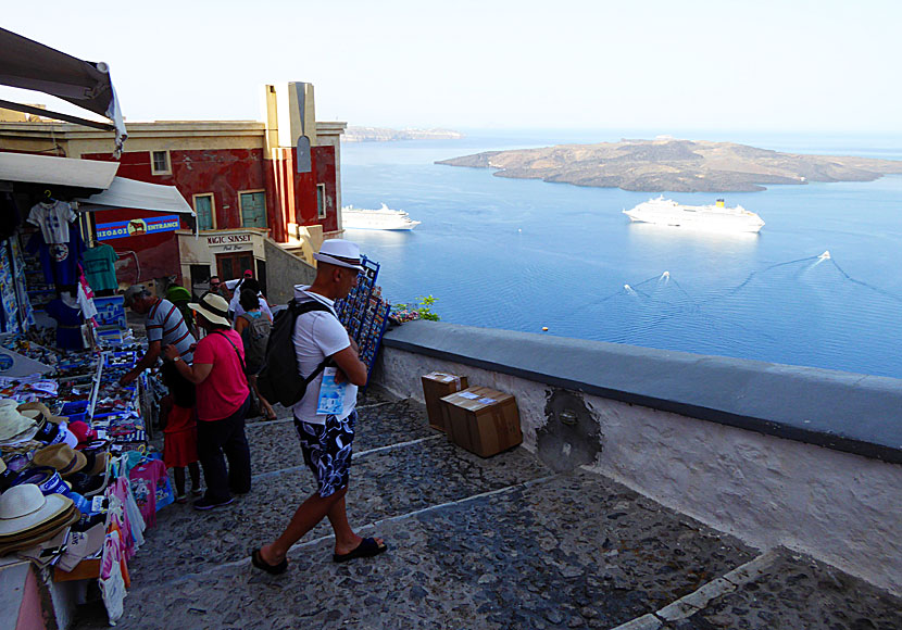 One of several viewpoints in Fira. Santorini.