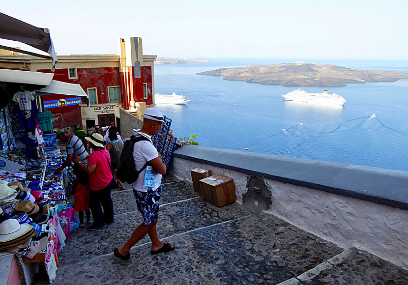 One of several viewpoints in Fira. Santorini.