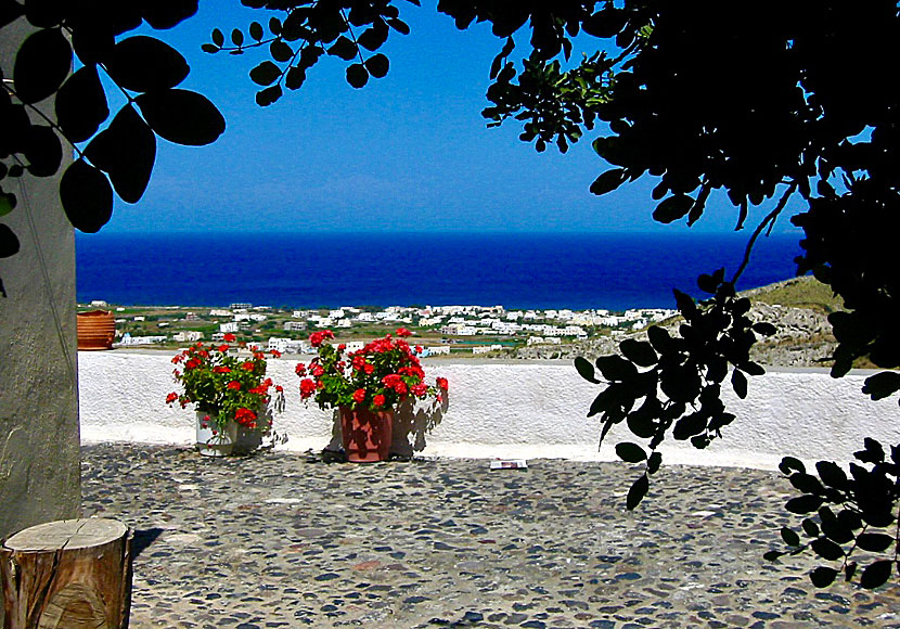 View of Kamari from Meso Gonia in Santorini.