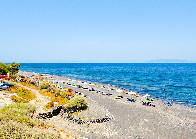 Paradisos beach on Santorini in the Cyclades.