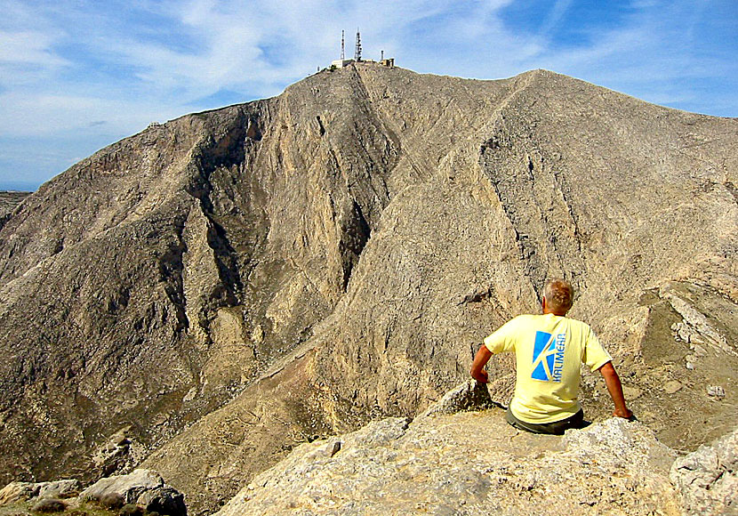 Hike to Ancient Thira on Santorini via Mount Profitis Elias and the village of Pyrgos.