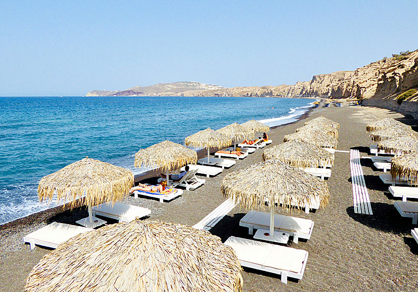 Vlychada beach on Santorini in the Cyclades.