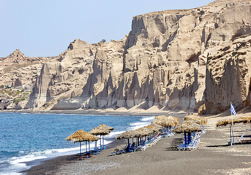 Vlychada beach and Theros beach on southern Santorini.