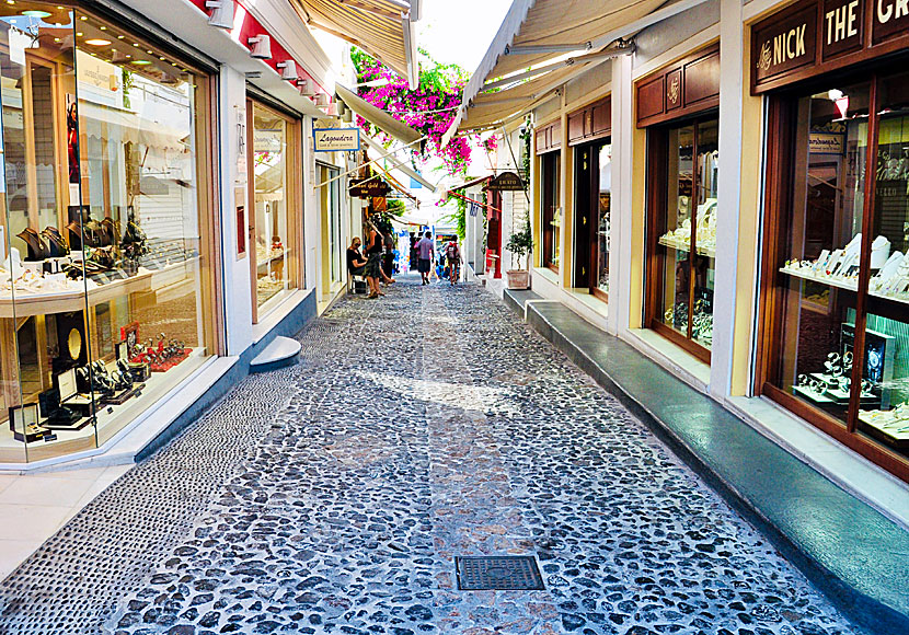 Jewelry stores in Fira. Santorini.