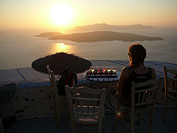 The Sunset on Santorini.