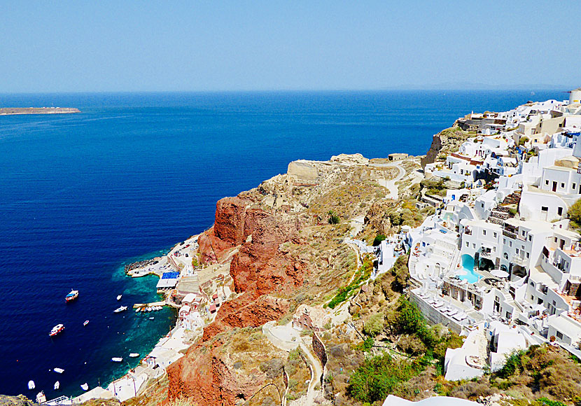 Oia in Santorini, or Ia as the village is pronounced in Greek.