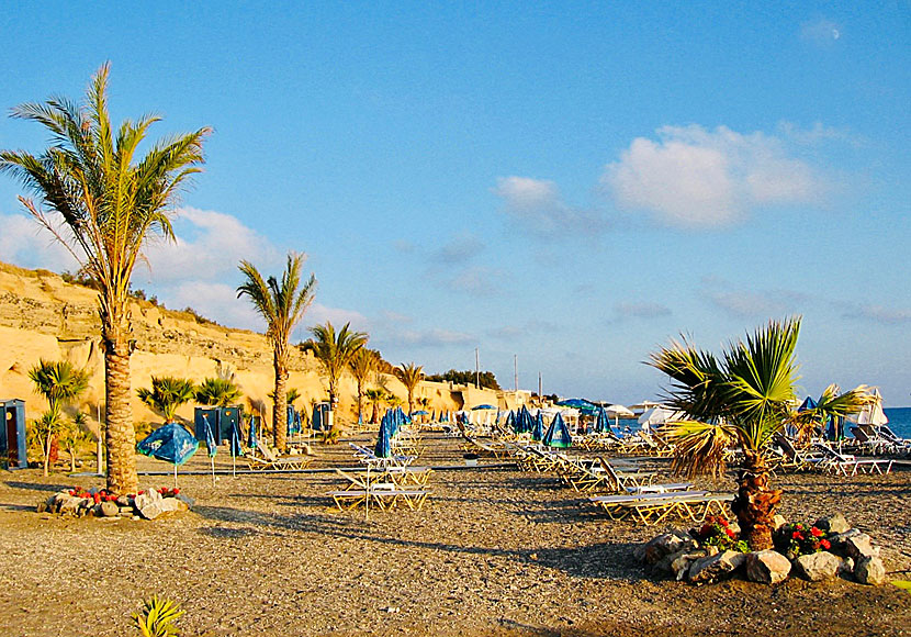 Tropical beach in Vlychada on Santorini.