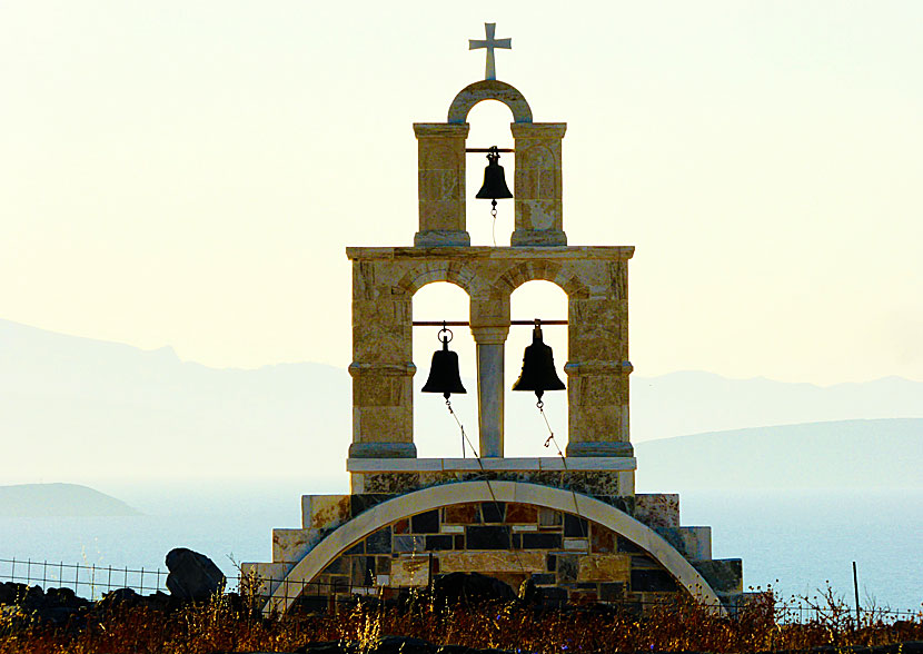 The special church of Agio Filaretos in Chora on Schinoussa in the Cyclades.