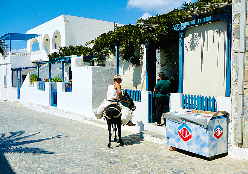 Supermarket and minimarket in Chora on Schinoussa.