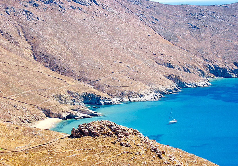 Kalo Ampeli beach on the island of Serifos in the Cyclades.