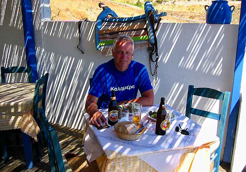 Taverna Psili Ammos on the island of Serifos in the Cyclades.