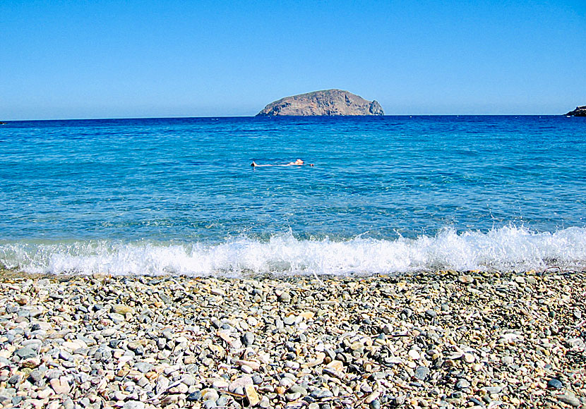 Nudism and nude bathing at Lia beach on Serifos.
