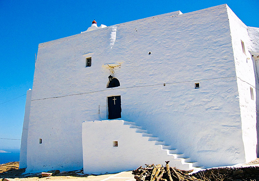 Don't miss the Monastery of Moni Taxiarchon when traveling to the villages of Panagia and Galani on Serifos.