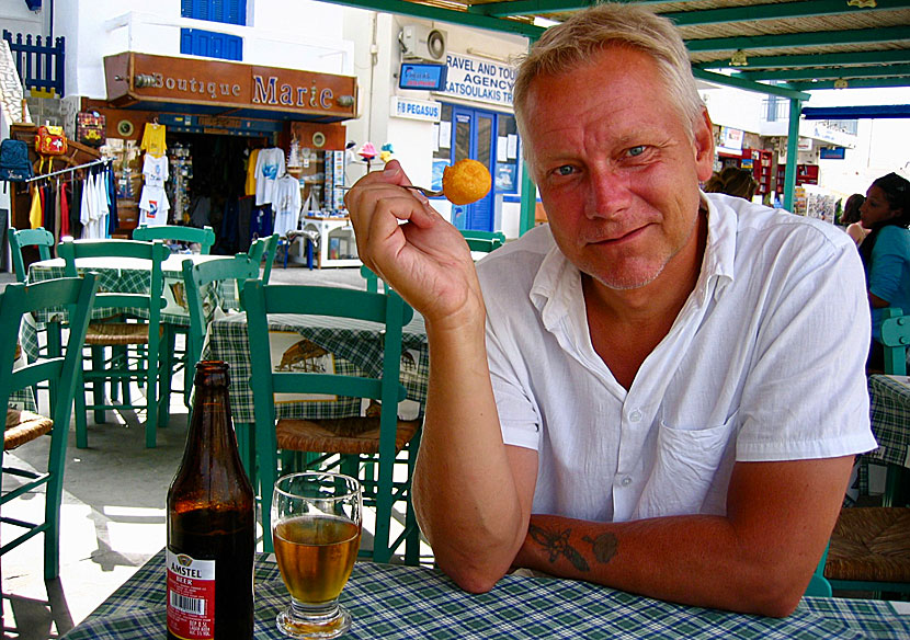 Don't miss eating cheese balls when you're on Sifnos.