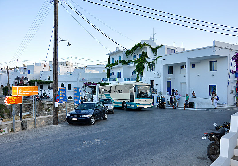 Bus stop in Apollonia. Sifnos.
