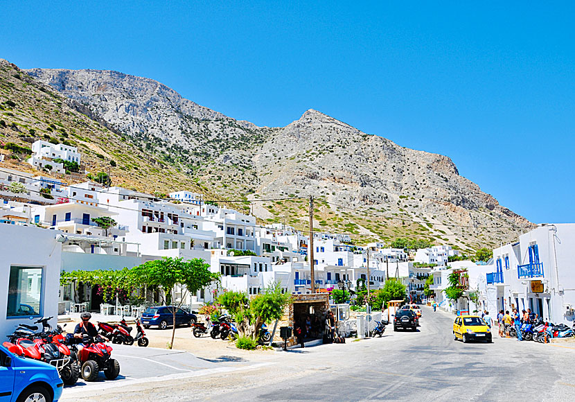 Along the main street in Kamares there are many car and moped rental companies.