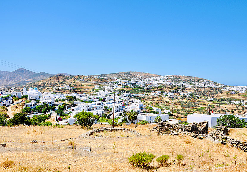 The villages of Apollonia, Exambela, Kato Petali, Ano Petali, Katavati and Artemonas on Sifnos.