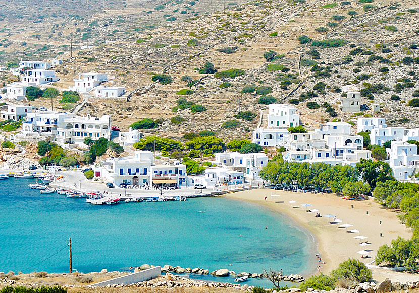 Book hotels, pensions, studios and apartments on Sikinos in the Cyclades.