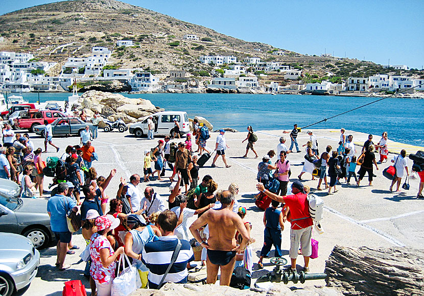 The port of Sikinos in Greece.