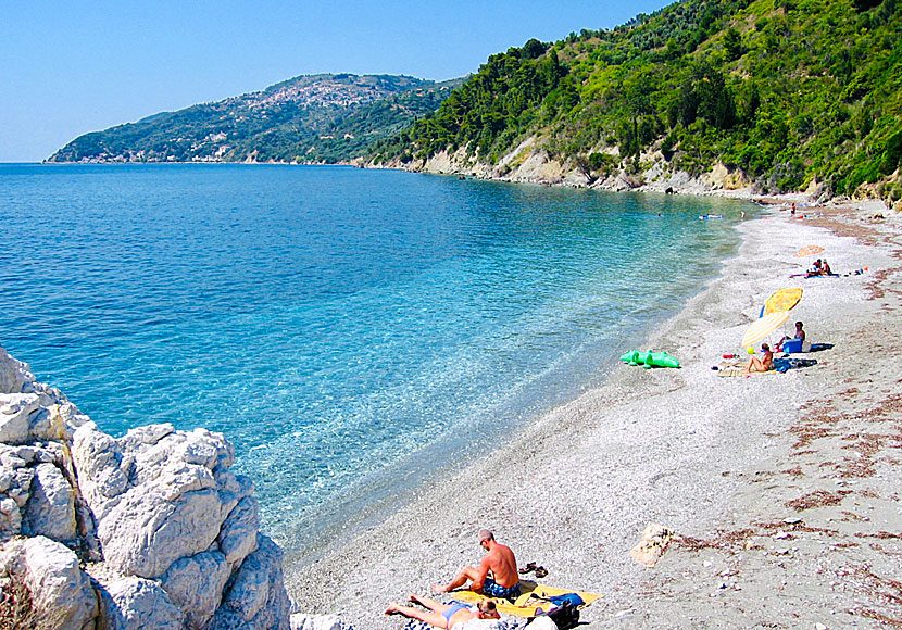 The best beaches on Skopelos. Armenopetra beach.