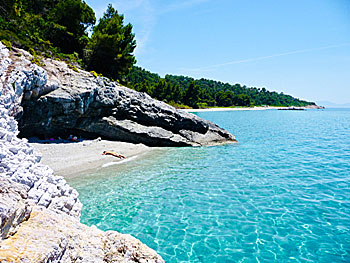 Kalimera beach on Skopelos.