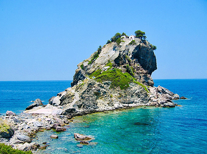 Mamma Mia Church on Skopelos in Greece.