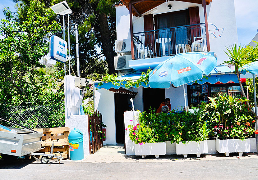 Super Market and Mini Market in Agnontas on Skopelos.