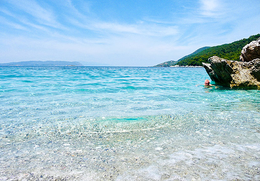 The water on Skopelos absolutely fantastic and lovely to snorkel in.