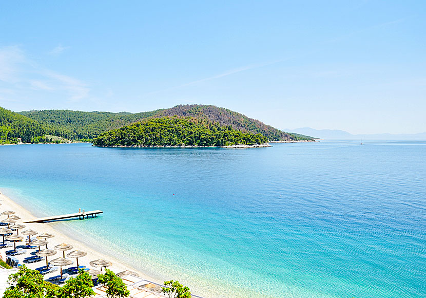 Adrina beach on Skopelos in Greece.