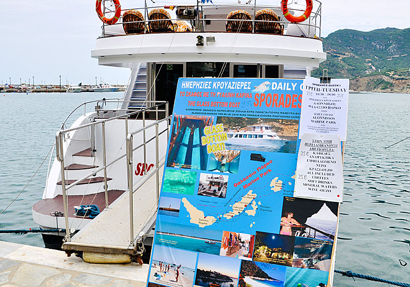 EExcursion boat that goes to the marine national park outside Alonissos.