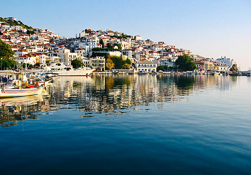 Skopelos Town in the evening.