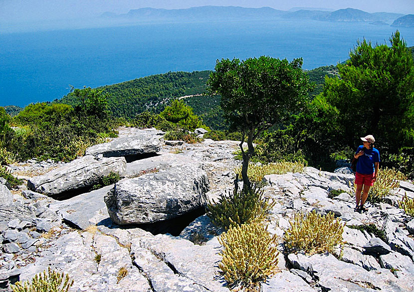 Sendoukia on Skopelos is located on the island's second highest mountain, Mount Delphi.