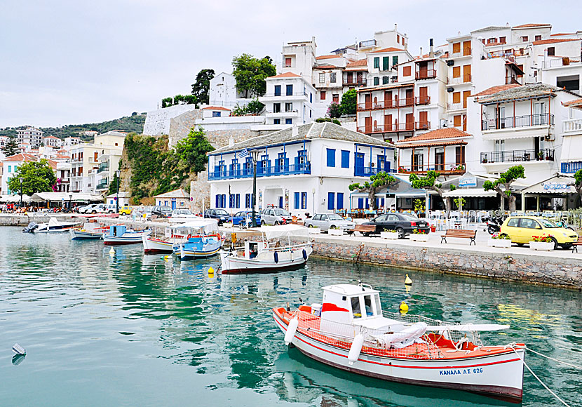 At the City Hall in Skopelos town there are many good restaurants.