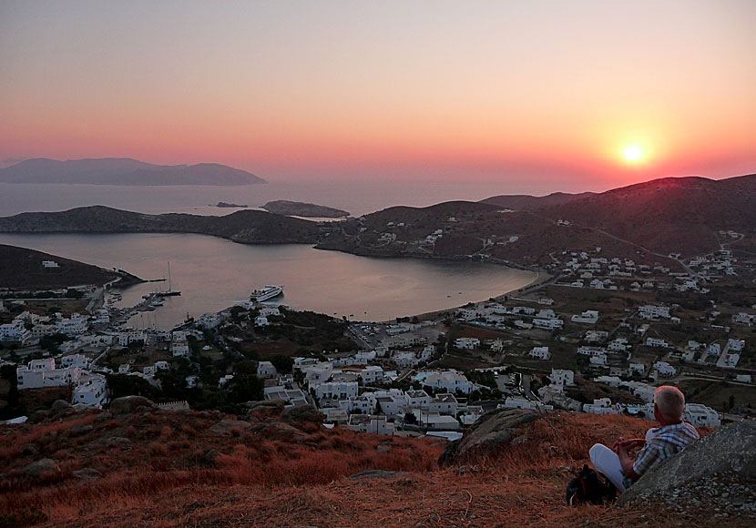 The sunset in Chora on Ios.