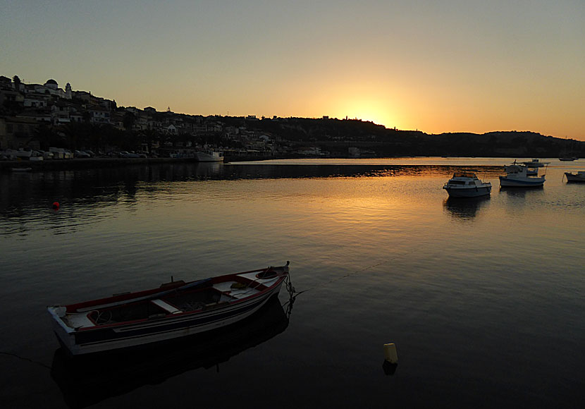 The sunset in Koroni in Peloponnese.