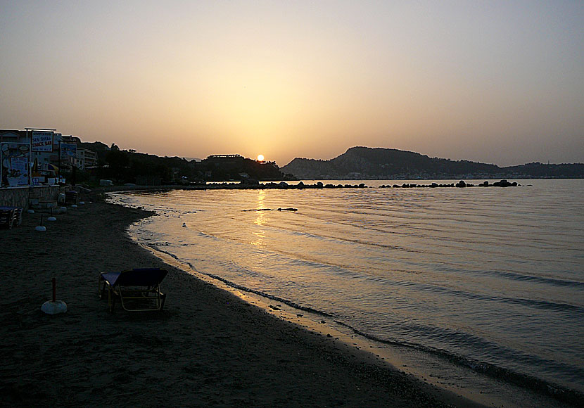 The sunset in Argassi on Zakynthos.