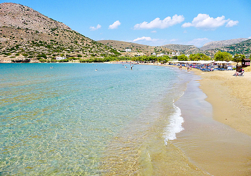 The best beaches on Syros. Galissas beach.