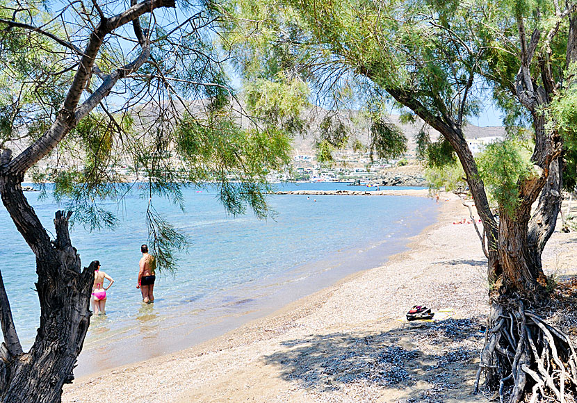 Posidonia beach on Syros in the Cyclades.