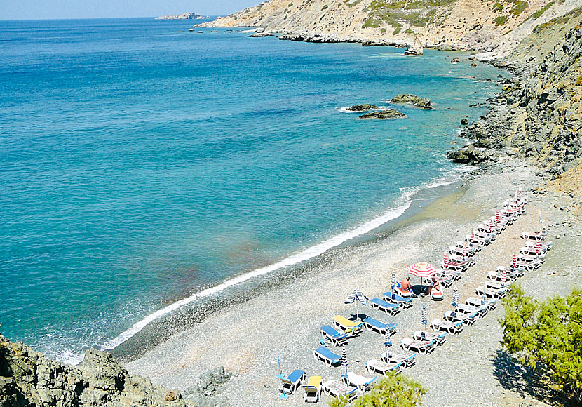 The best beaches on Telendos. Hohlaki beach.