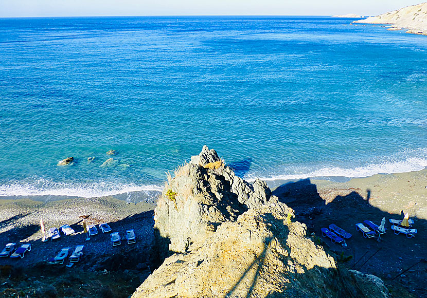 The best beaches on Telendos. Hohlakas beach.