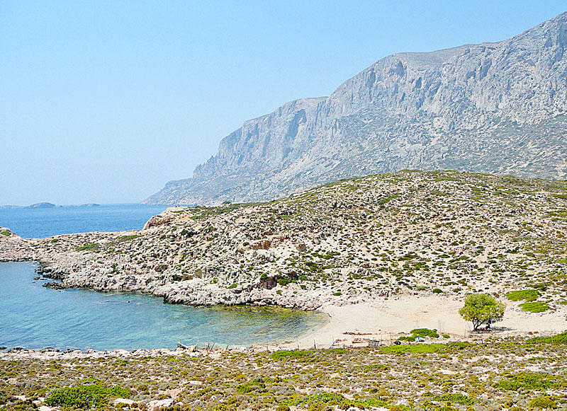 The best beaches on Telendos. Necropolis beach.