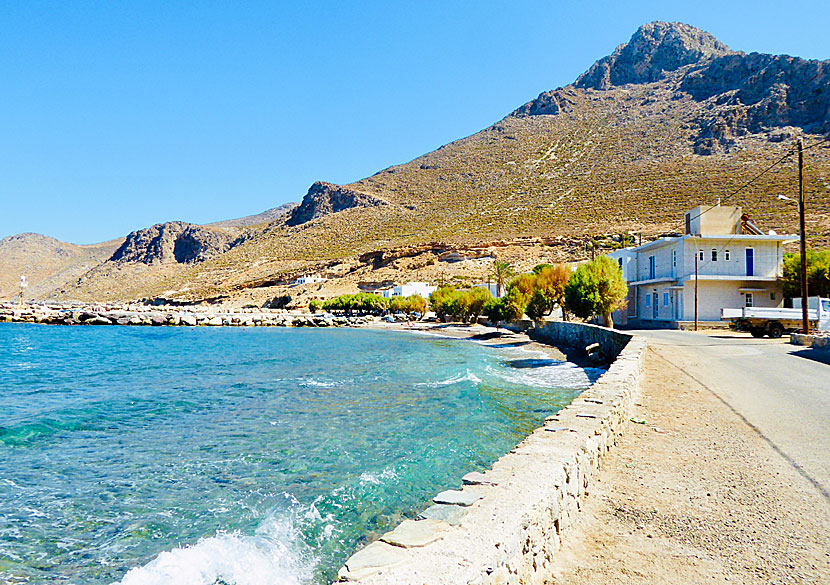 The best beaches on Tilos. Agios Antonios beach.