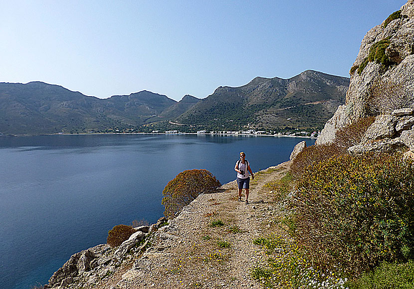 Hike to Lethra beach in Tilos.